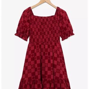 Marvel Red Checkered Avengers Icons Dress